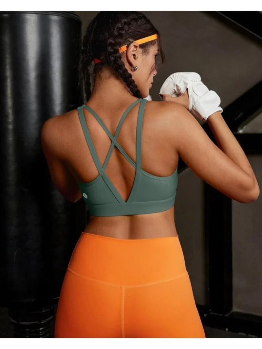 Women's Teal Green High Impact Sports Bras for High Support Running Sports Bra